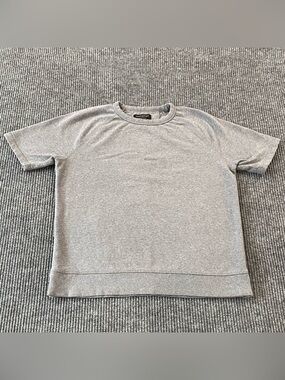 Banana Republic Organic Cotton Sweatshirt Gray Short Sleeve Crew Men’s Size M